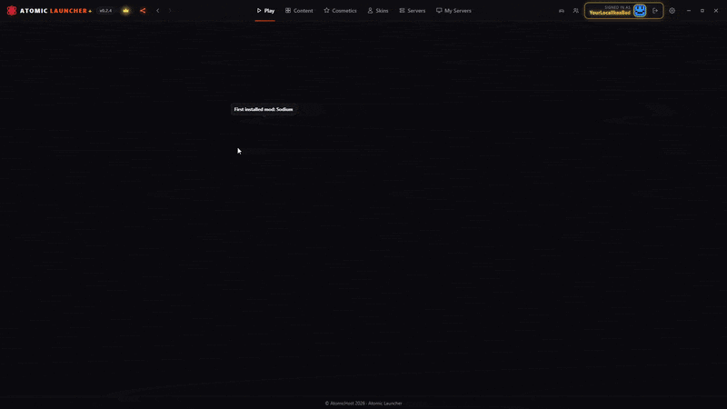 Browsing mods inside the launcher