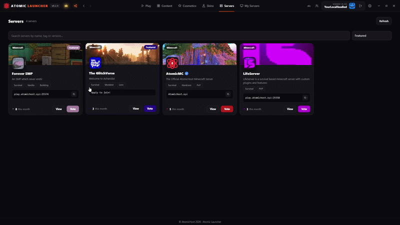 Joining a server straight from the launcher